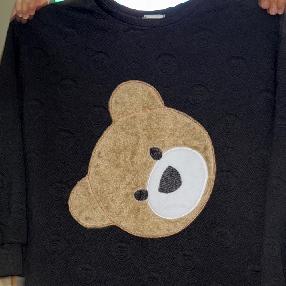 Moschino Black Sweater with Bear Motif